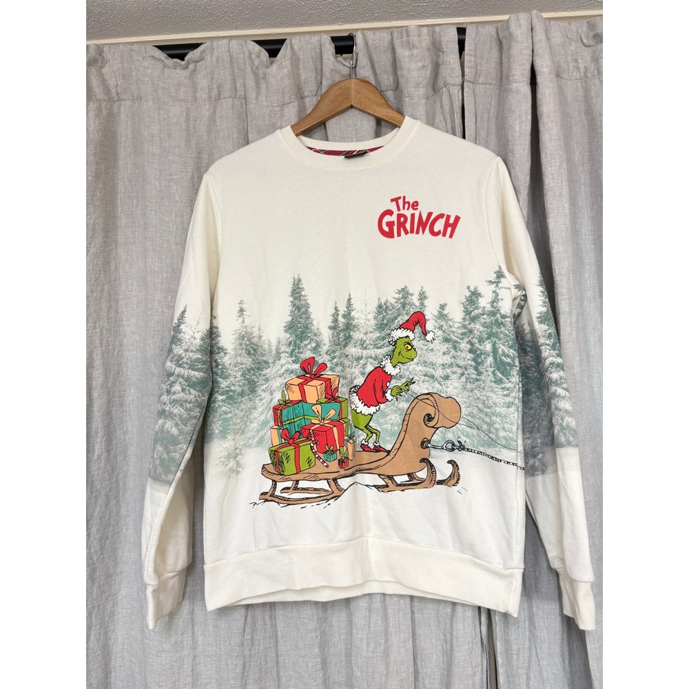 The Grinch Dr Seuss Christmas Sweatshirt Womens Medium Holiday Fleece